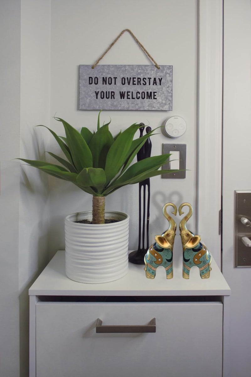 sugutee Good Luck Elephant Decor for Home, Small Elephant Figurines and Statues (2 Pcs Medium) - Image 3